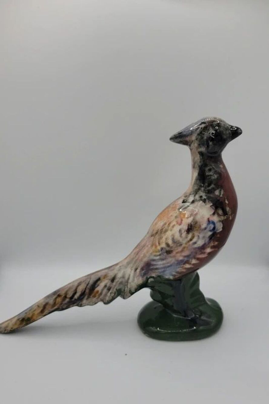 Signed vintage 60s Pheasant HandPainted